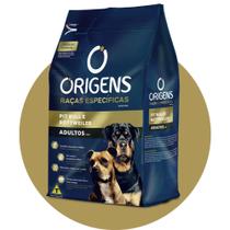 Ração p/ Cachorro Origens Raças Específicas, Pitbull e Rottweiler, Adulto 15Kg Ração p/ Cachorro Origens Raças Específicas, Pitbull e Rottweiler, Adulto 15Kg
