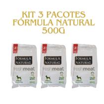Ração para Cachorro Fórmula Natural Fresh Meat Kit 3 Pacotes Pets Cães Mini e Pequeno