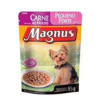 Ração para Cães Adultos Magnus Pequeno Porte Sabor Carne ao Molho Sachê 85g Ração para Cães Adultos Magnus Pequeno Porte Sabor Carne ao Molho Sachê 85g
