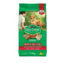 Ração para Cães Dog Chow Extra Life Adultos Médios e Grandes Carne, Frango e Arroz 3kg