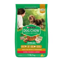 Ração para Cães Dog Chow Extra Life Adultos Minis e Pequenos Carne Frango e Arroz 10,1kg