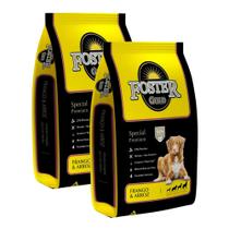 Ração para Cães Foster Gold Frango e Arroz Adultos 1kg Kit com duas unidades