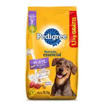 Ração para Cães Pedigree Adulto Nutrição Essencial Sabor Carne ao Leite 10,1kg Grátis 1,1kg