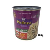 Ração Para Gato Patê Lata 280GR Adulto Peixe Com 12UN - pro latas