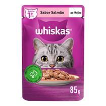 Ração para Gato Whiskas Sachê Salmão 85g - Embalagem com 20 Unidades