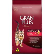 Ração para Gatos Adultos Menu Sabor Carne e Arroz Gran Plus 3Kg Ração para Gatos Adultos Menu Sabor Carne e Arroz Gran Plus 3Kg
