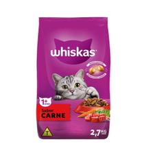Ração Para Gatos Adultos Whiskas Sabor Carne - 2,7Kg
