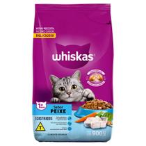 Ração para Gatos Castrados Whiskas Adultos 1+ Anos Sabor Peixe 900g