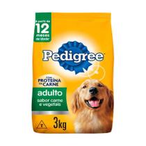Ração Pedigree para Cães Adultos de Porte Médio e Grande Sabor Carne e Vegetais - 2,7kg