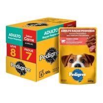 Ração Pedigree Raças Pequenas Carne ao Molho 100g Leve 8 Pague 7 - Embalagem com 8 unidades