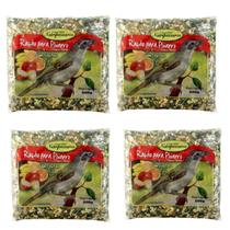 Ração Pixarro Trinca-Ferro Nutri Frutas e Jiló KIT 4X500 g