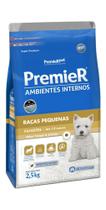 Ração Premier Ambientes Interno Cães Filhotes Raças Pequenas Sabor Frango e Salmão - Premier pet