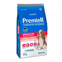 Ração Premier Ambientes Internos Cães Adultos Dermacare Raças Pequenas Salmão 12kg Ração Premier Ambientes Internos Cães Adultos Dermacare Raças Pequenas Salmão 12kg