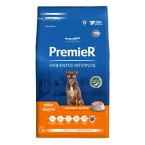Ração Premier Ambientes Internos Cães Adultos Porte Médio Frango e Salmão 2,5 kg