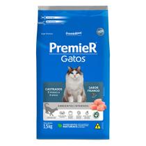 Ração Premier Ambientes Internos Gatos Adultos Castrados Até 6 Anos Sabor Frango - PremieR Pet