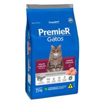 Ração Premier Ambientes Internos Gatos Adultos Pelos Longos Sabor Frango - PremieR Pet