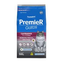 Ração Premier Ambientes Internos Gatos Castrado 7 a 11 anos sabor Frango 500 g