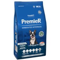 Ração Premier Ambientes Internos Para Cães Adultos de Raças Pequenas Castrados Sabor Frango e Salmão 12 kg Ração Premier Ambientes Internos Para Cães Adultos de Raças Pequenas Castrados Sabor Frango e Salmão 12 kg