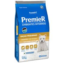 Ração Premier Ambientes Internos Para Cães Filhotes de Raças Pequenas Sabor Frango e Salmão 12 kg Ração Premier Ambientes Internos Para Cães Filhotes de Raças Pequenas Sabor Frango e Salmão 12 kg