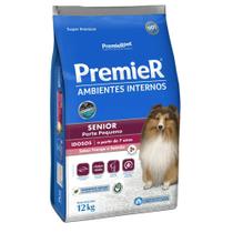 Ração Premier Ambientes Internos Raças Pequenas Sênior 12 kg Ração Premier Ambientes Internos Raças Pequenas Sênior 12 kg