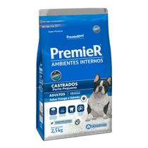 Ração Premier Castrados Cães Adultos Pequeno Porte Sabor Frango e Salmão 2,5kg