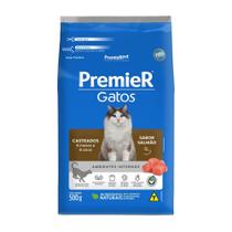 Ração Premier Gato Castrado Ambientes Internos Salmão 500g Ração Premier Gato Castrado Ambientes Internos Salmão 500g