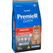 Ração Premier Gatos Adultos Ambientes Internos Salmão 7.5Kg