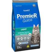 Ração Premier Gatos Ambientes Internos Light Salmão 7.5Kg Ração Premier Gatos Ambientes Internos Light Salmão 7.5Kg