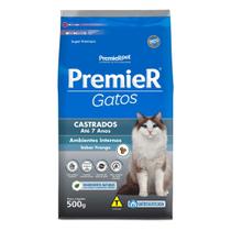 Ração Premier Gatos Castrado 6 meses a 6 anos sabor Frango 500 g