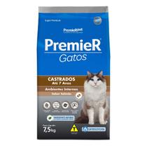 Ração Premier Gatos Castrado 6 meses a 6 anos sabor Salmão 7,5 Kg Ração Premier Gatos Castrado 6 meses a 6 anos sabor Salmão 7,5 Kg