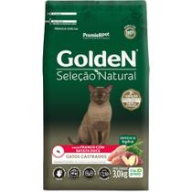 Ração PremieR GoldeN Natural Frango Gatos Castrados 3Kg