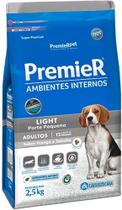 Ração PremieR Light Ambientes Internos Cães Adultos Porte Pequeno Frango e Salmão 2,5kg