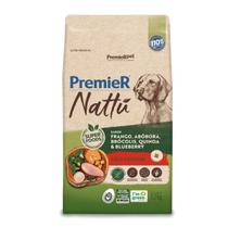 Ração Premier Nattu Cães Adultos Frango e Abóbora 12 kg