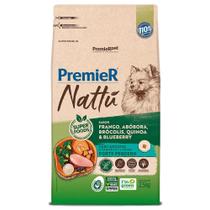 Ração Premier Nattu Cães Adultos P Frango E Abobora 2,5Kg