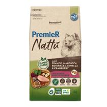 Ração Premier Nattu Cães Adultos Pequeno Porte Sabor Mandioca 2,5kg