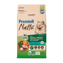 Ração Premier Nattu Cães Adultos Pequeno sabor Frango e Abóbora 1 Kg