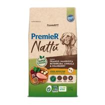 Ração Premier Nattu Cães Adultos sabor Frango e Mandioca 12 Kg Ração Premier Nattu Cães Adultos sabor Frango e Mandioca 12 Kg