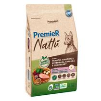 Ração Premier Nattu Cães Adultos Sênior Raças Pequenas Mandioca 10,1kg