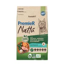 Ração Premier Nattu Gatos Adultos Castrados Frango e Abóbora 1,5 kg