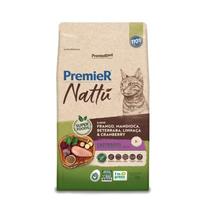 Ração premier nattu gatos adultos castrados frango, mandioca, beterraba, linhaça e cranberry 7,5kg