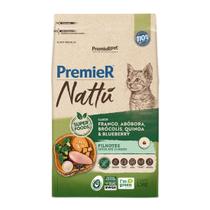 Ração Premier Nattu Gatos Filhotes sabor Frango, Abóbora, Brócolis, Quinoa e Blueberry 1,5 Kg Ração Premier Nattu Gatos Filhotes sabor Frango, Abóbora, Brócolis, Quinoa e Blueberry 1,5 Kg