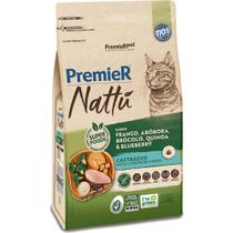 Ração Premier Nattu para Gatos Castrados Abóbora 1,5kg