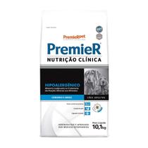 Ração Premier Nutrição Clínica Hipoalergênico Cães Adultos Médio e Grande sabor Cordeiro e Arroz 10,1 Kg
