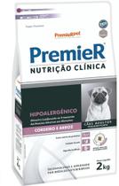 Ração Premier Nutrição Clínica Hipoalergênico Cordeiro e Arroz para Cães Adultos Pequeno Porte 2KG