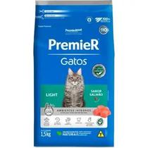 Ração Premier Pet Gatos Ambientes Internos Light Adultos Salmão 1,5kg Ração Premier Pet Gatos Ambientes Internos Light Adultos Salmão 1,5kg
