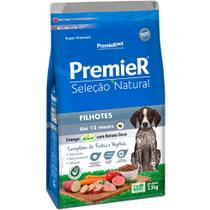 Ração Premier Pet Seleção Natural Frango Korin com Batata Doce Cães Filhotes Raças Médias - 2,5 Kg