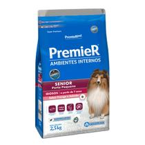 Ração Premier Sênior Cães Idosos a Partir de 7 Anos Pequeno Porte Sabor Frango e Salmão 2,5kg