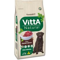 Ração Premier Vitta Natural Cão Adulto Carne e Arroz - 15 Kg