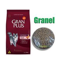 Ração Premium Especial p/ Gatos Castrados Gran Plus Salmão e Arroz A Granel - 3 Kg