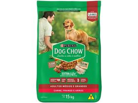 Ração Premium para Cachorro Dog Chow ExtraLife - Adulto Carne Frango e Arroz 15kg